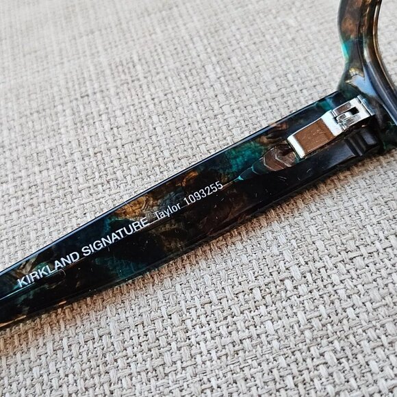 Kirkland Signature Eyeglasses/Sunglasses Frame Blue Tortoise Made in Italy Glass - Picture 10 of 12